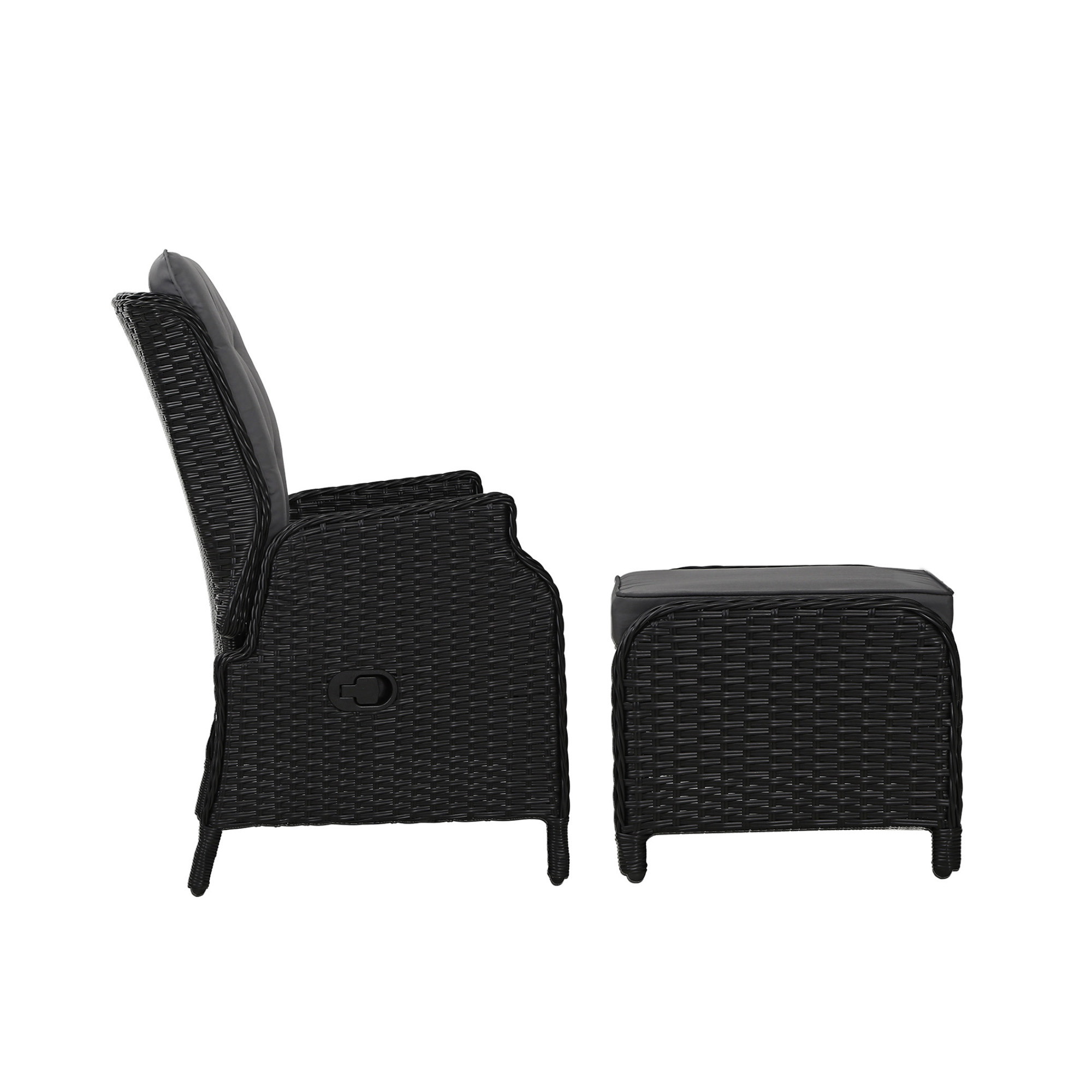 Gardeon Wicker Recliner Chair with Ottoman view 4