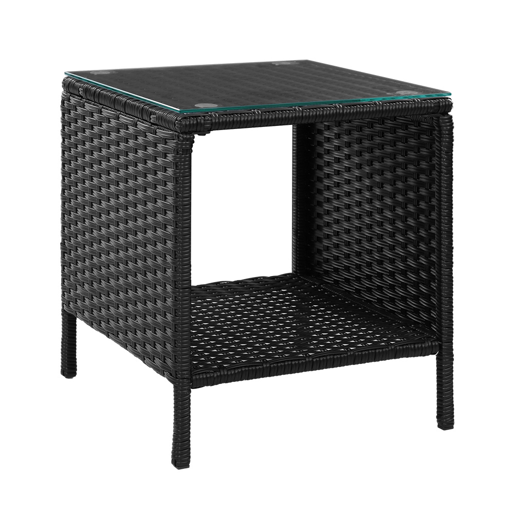 Gardeon Wicker Rattan Side Table Desk Outdoor