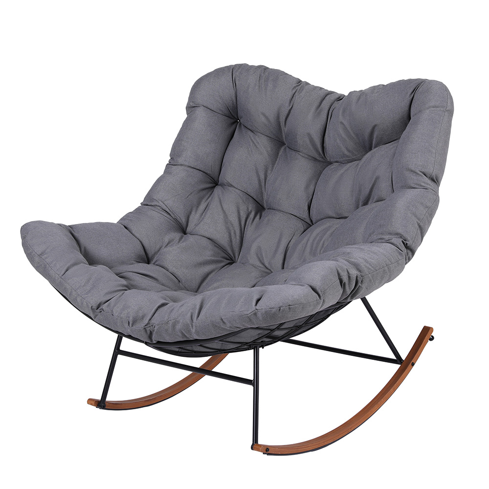 Gardeon Papasan Rocking Chair with Cushion view 2