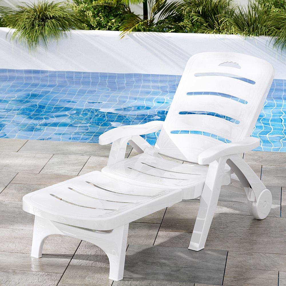 Gardeon Sun Lounger PP Folding Chaise Recliner 150kg