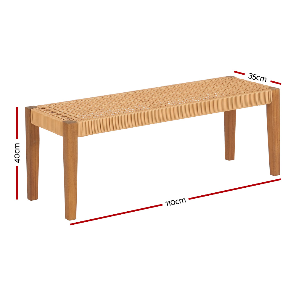 Gardeon Acacia Wood Garden Bench Dining 2-Seater view 2