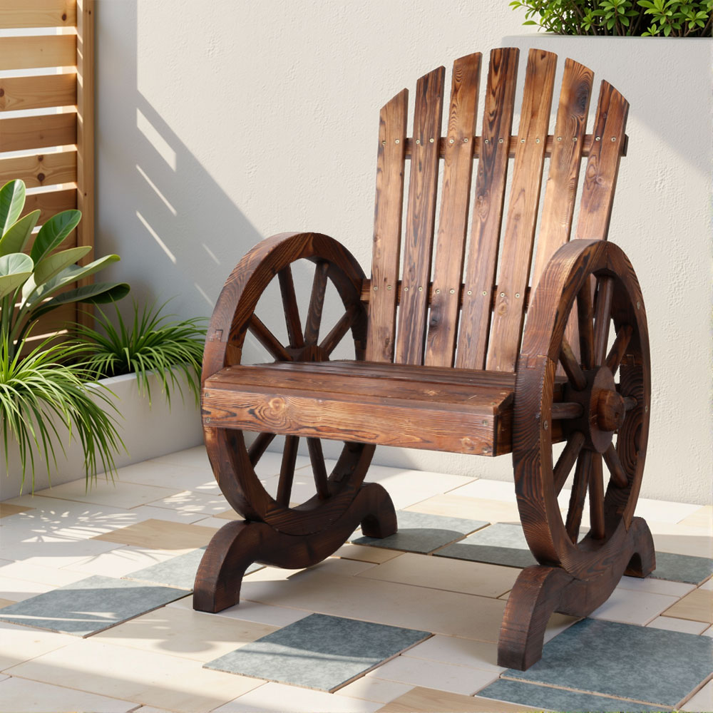 Gardeon Wooden Wagon Chair Single Seat Outdoor