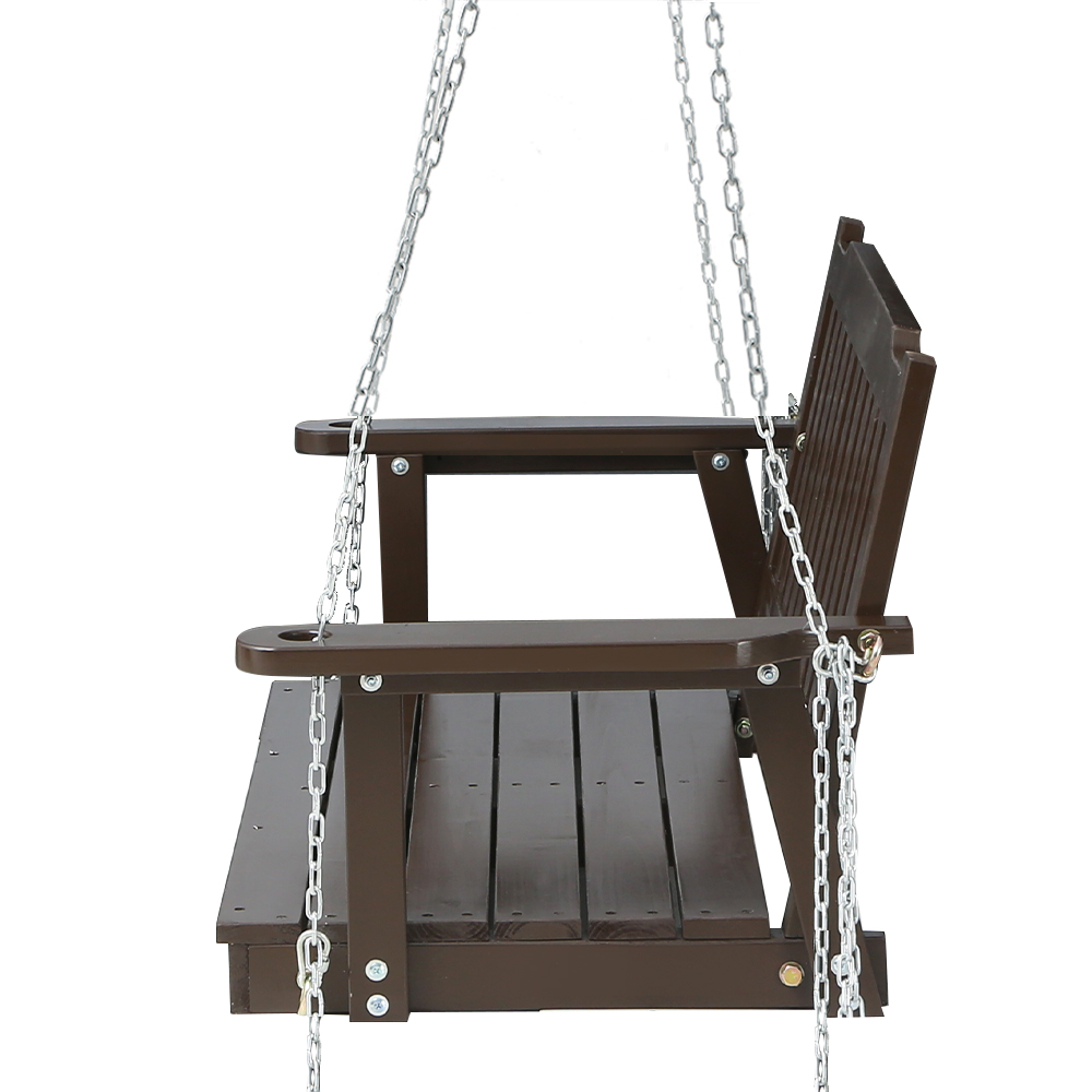 Gardeon Wooden Porch Swing Chair 2 Seat with Chain view 3