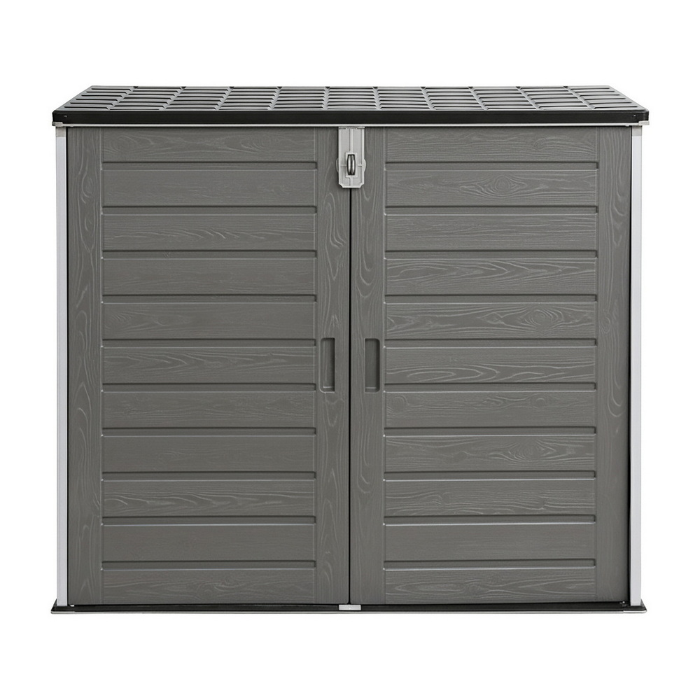 Gardeon Lockable 1170L Outdoor Storage Box Grey view 4
