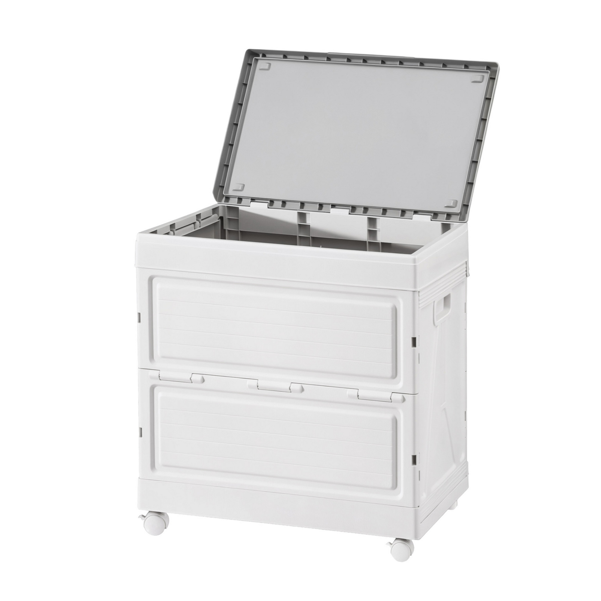 Gardeon 159L Outdoor Storage Box Stackable Wheels view 2