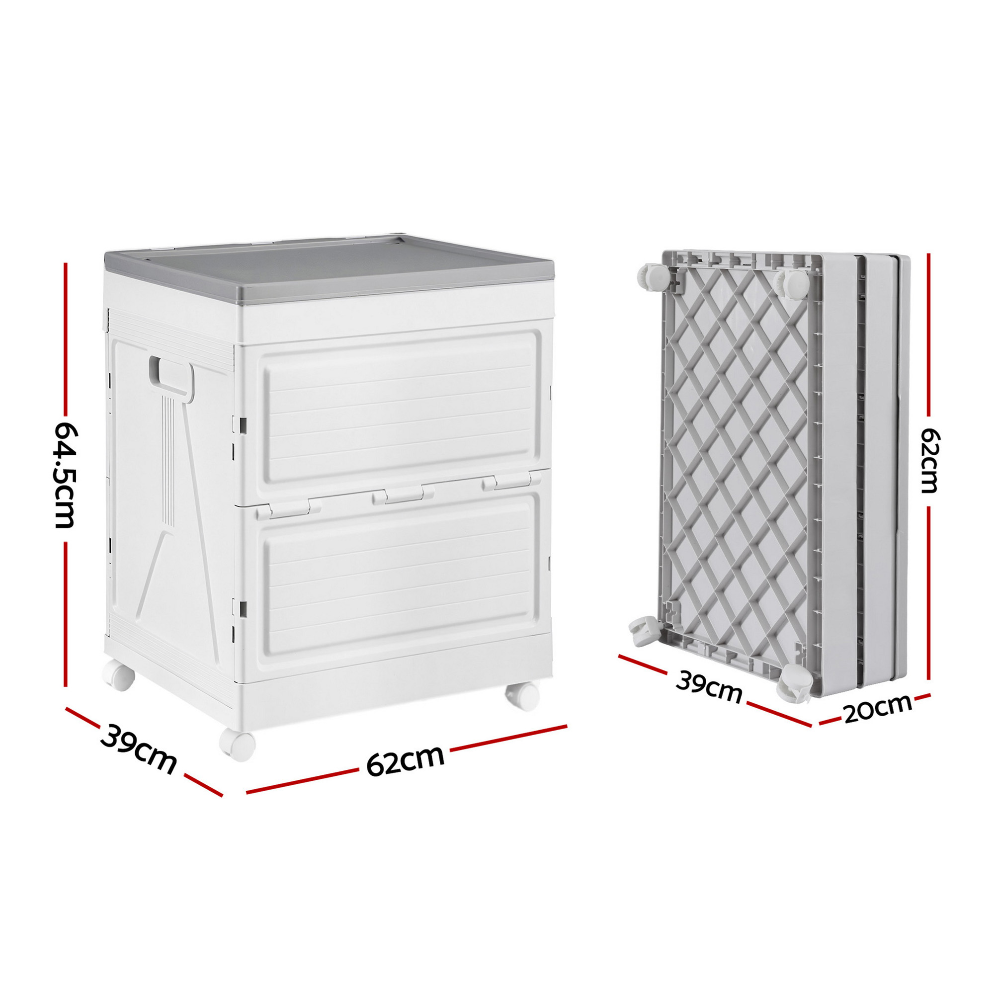Gardeon 159L Outdoor Storage Box Stackable Wheels view 3