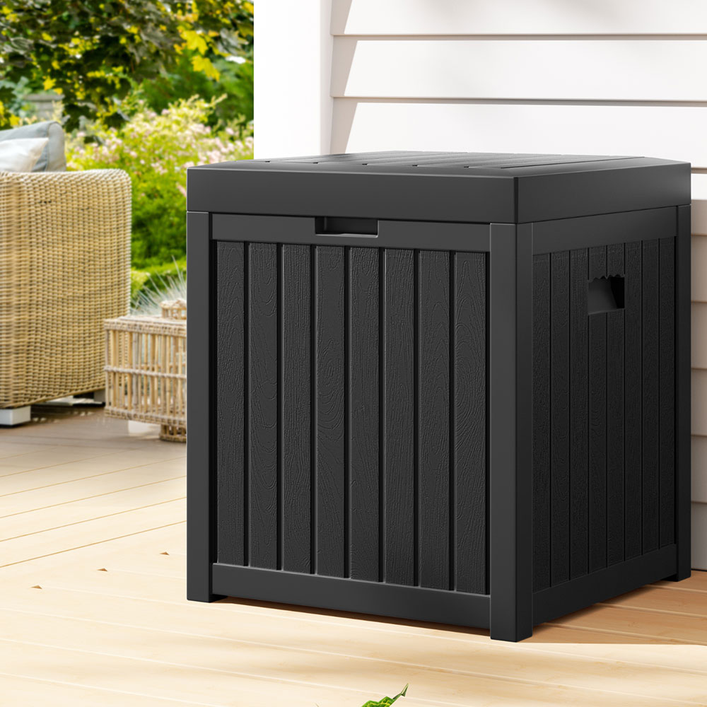 Gardeon 195L Outdoor Storage Box Organiser Black