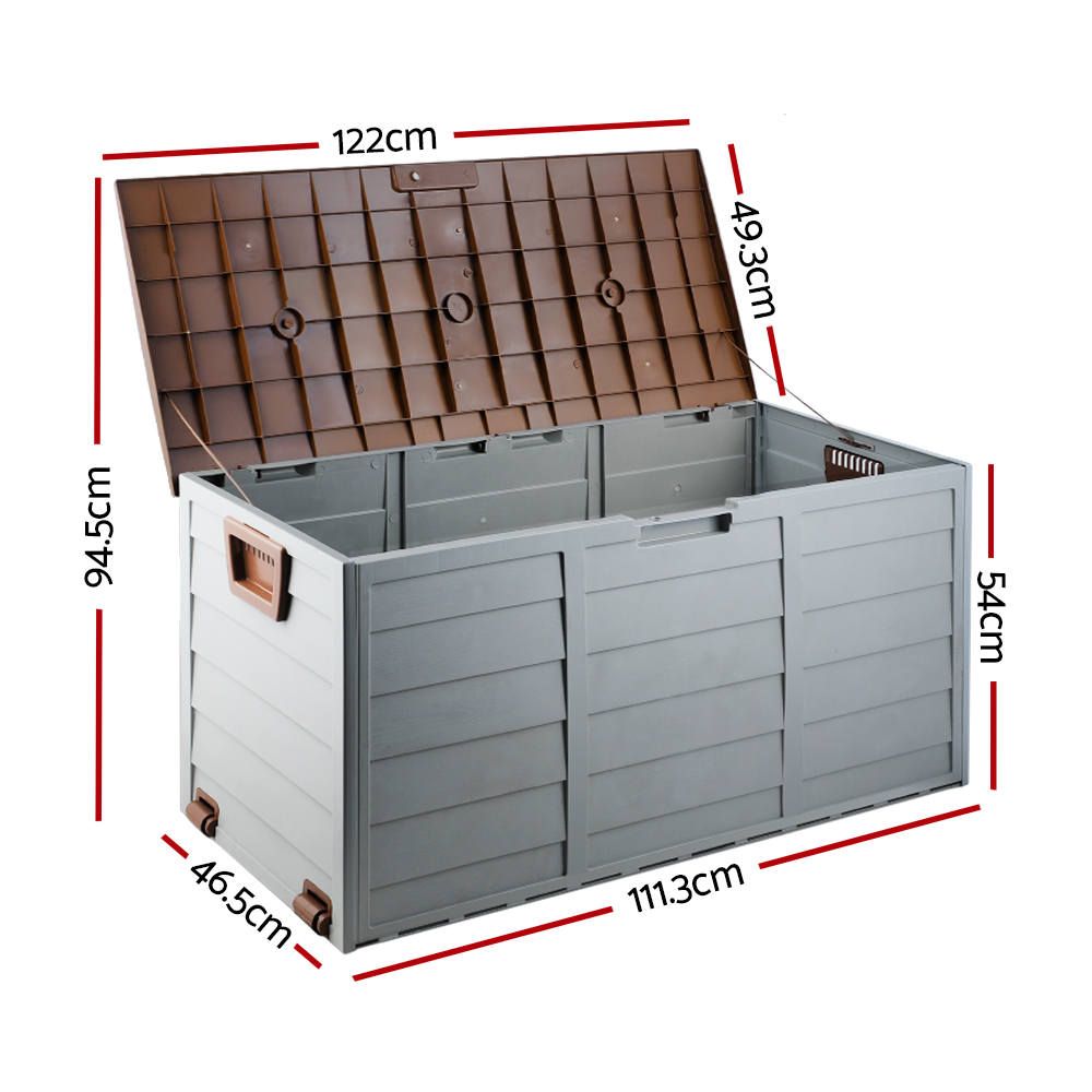 Gardeon Lockable 290L Outdoor Storage Box Organiser view 2