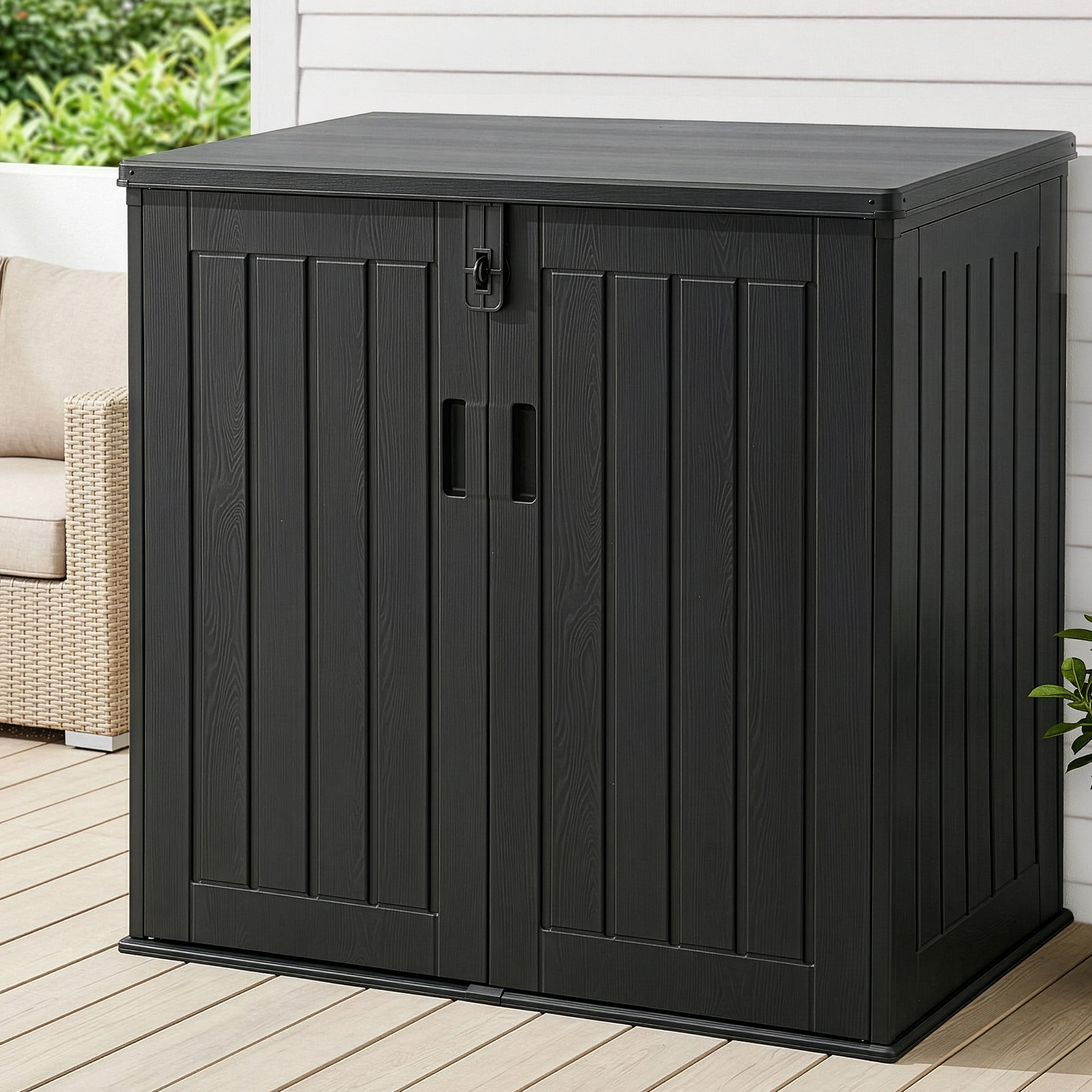 Gardeon 775L Outdoor Storage Box Cabinet Black