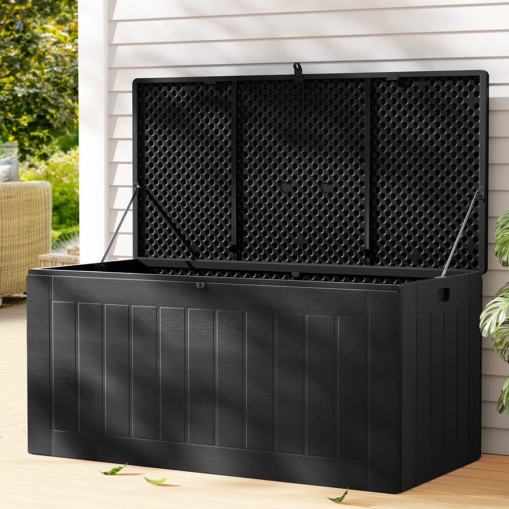 Gardeon 830L Outdoor Storage Box All Black