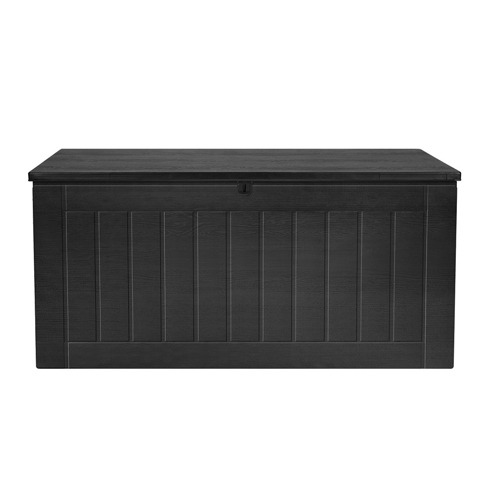 Gardeon 830L Outdoor Storage Box All Black view 3