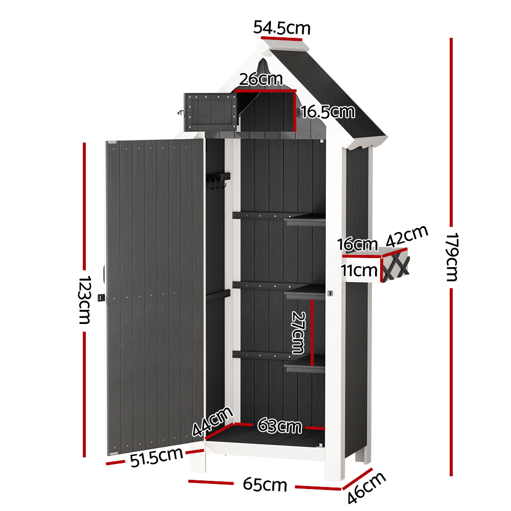 Gardeon Wooden Storage Cabinet Cottage Design view 4
