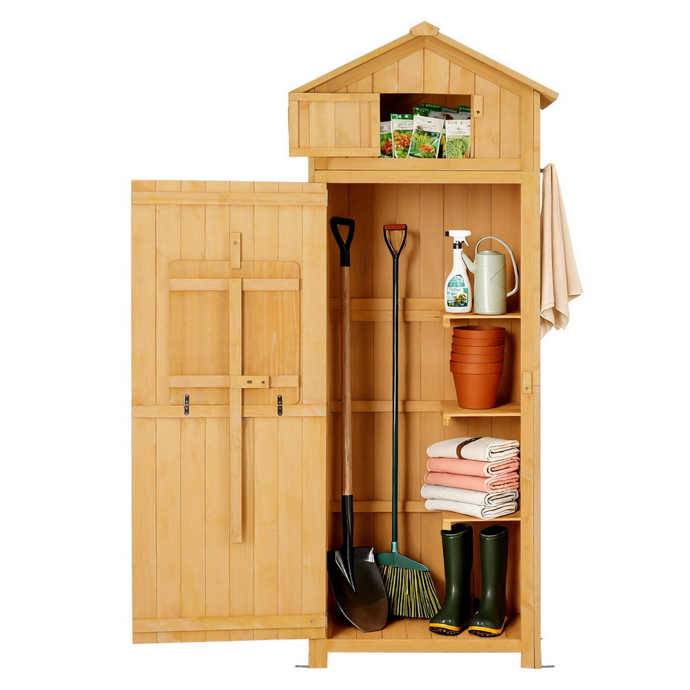 Gardeon Wooden Storage Cabinet with Folding Table view 5