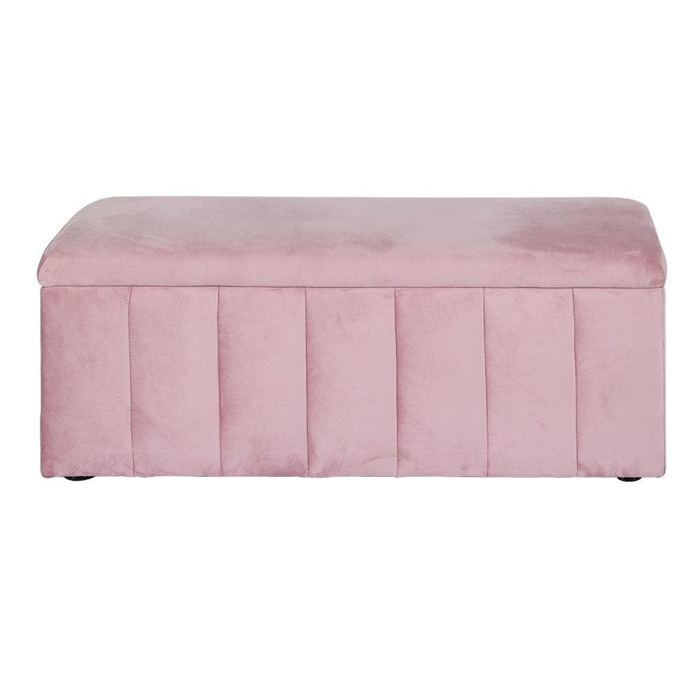 Artiss Velvet Storage Ottoman Blanket Box 103cm in 2 Colours view 3