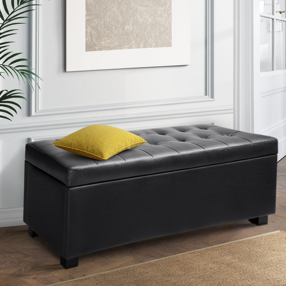 Artiss Storage Ottoman Blanket Box 97cm in 3 Colours