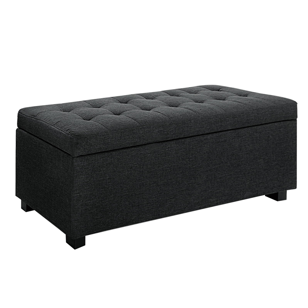 Artiss Linen Storage Ottoman Blanket Box 97cm in 5 Colours