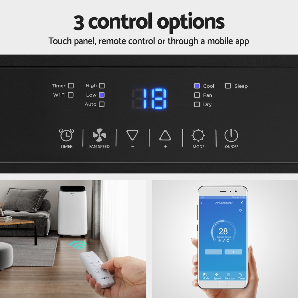 Devanti Portable Air Conditioner WiFi 7000BTU view 4