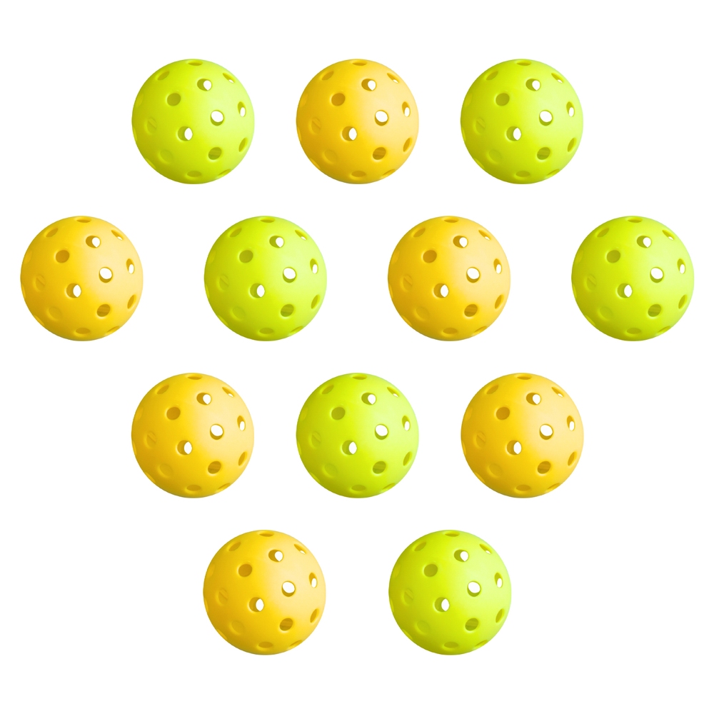 Everfit 12PC Pickleballs Set 40-Hole Indoor Outdoor