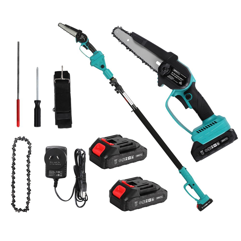 Giantz 20V Telescopic Pole Chainsaw 6 Inch Cordless Kit