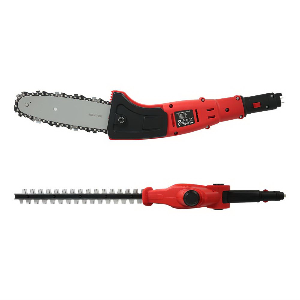 Giantz 20V Pole Chain Saw and Trimmer Combo, Red view 3