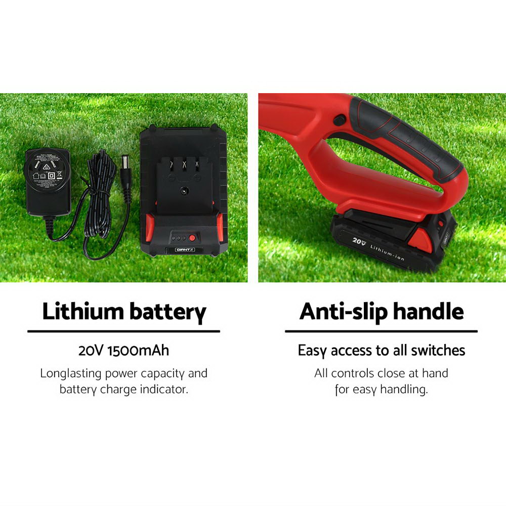 Giantz 20V Pole Chain Saw and Trimmer Combo, Red view 4
