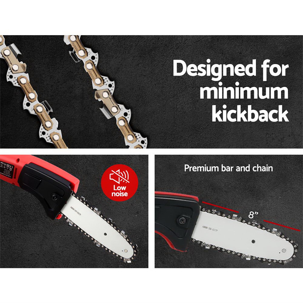 Giantz 20V Pole Chain Saw and Trimmer Combo, Red view 5
