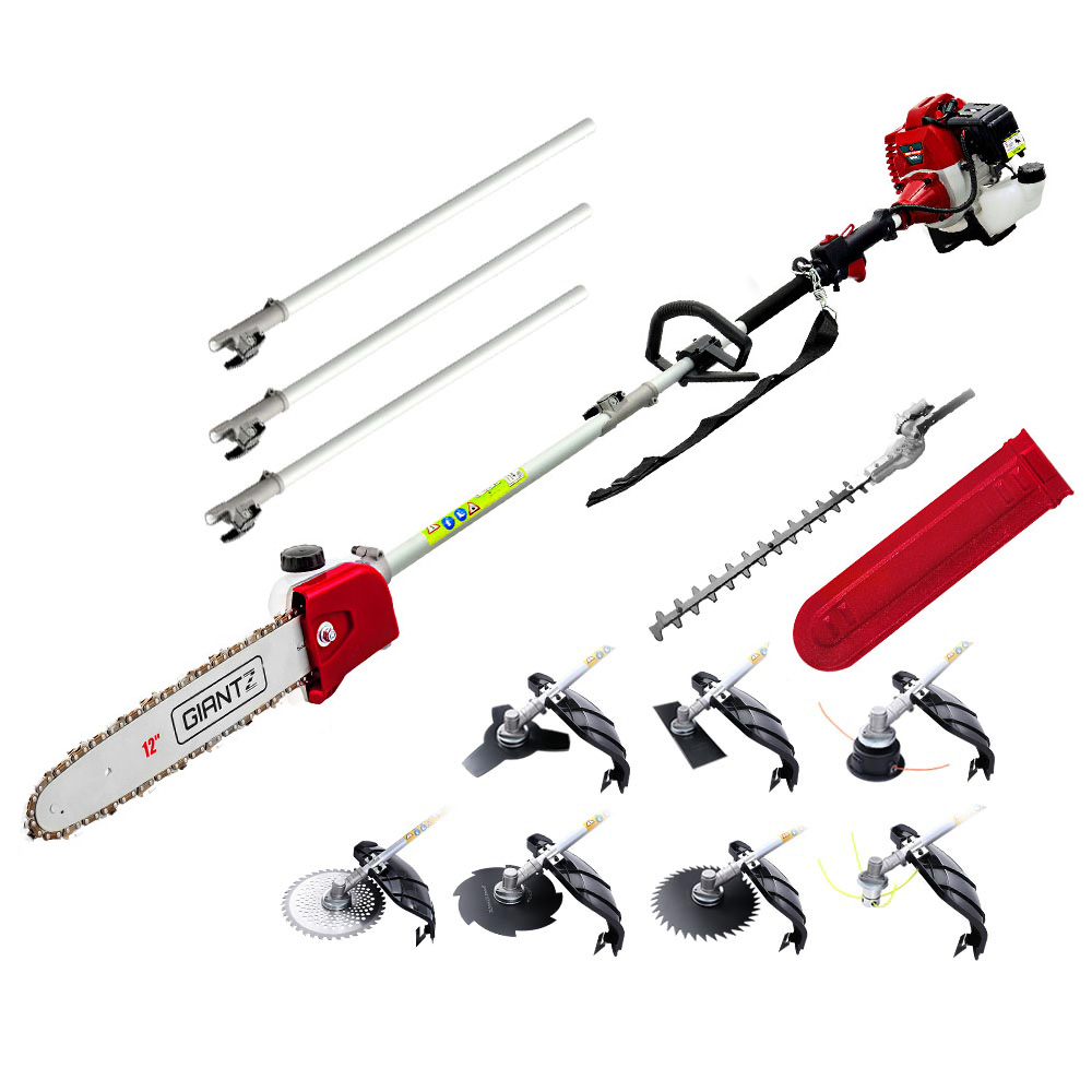 Giantz 62CC Pole Chainsaw 12 Inch Bar, Red or Black