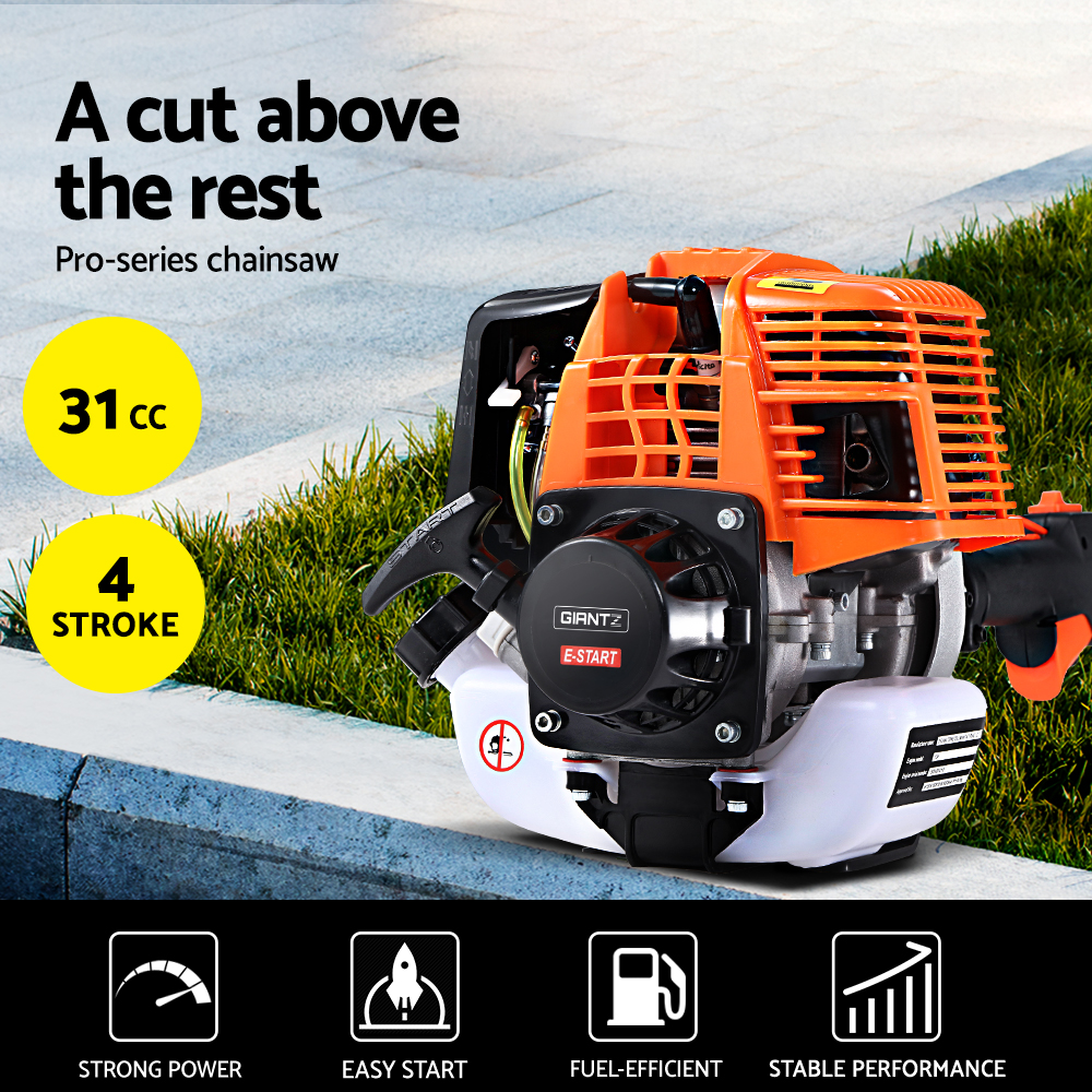 Giantz 31cc 4 Stroke Pole Chainsaw 12 Inch Long Reach view 3