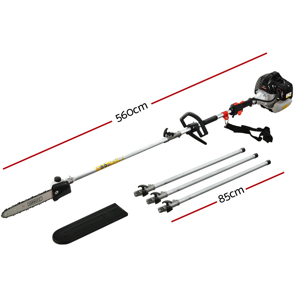 Giantz 63CC Pole Chainsaw 12in Chain Saw 5.6m Reach, Black view 2