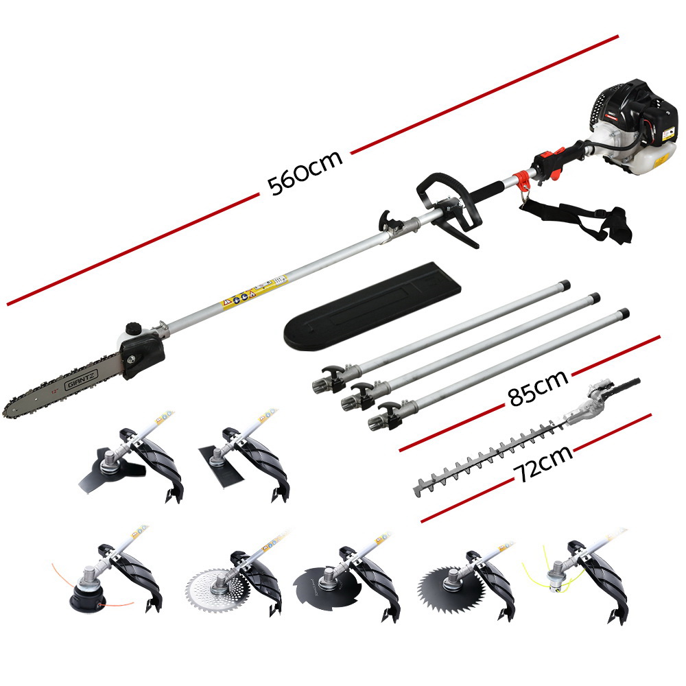 Giantz 62CC 9 in 1 Pole Chainsaw Multi Tool, Black view 2