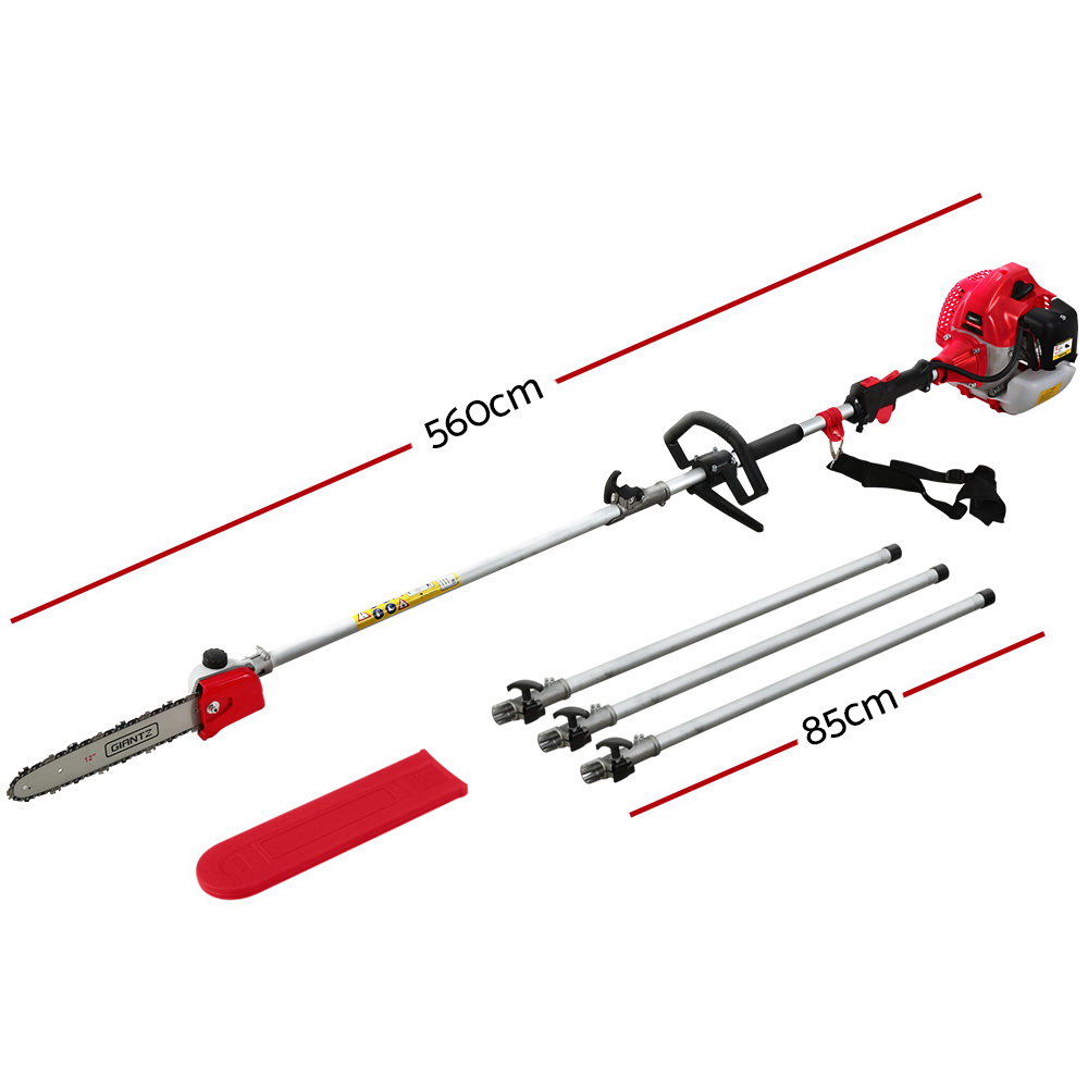 Giantz 62CC Pole Chainsaw 12in Chain Saw 5.6m Reach, Red view 2