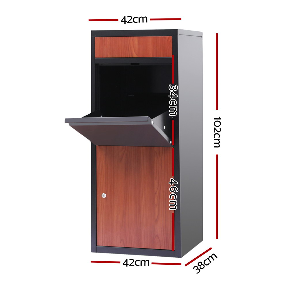 Gardeon Parcel Drop Box with Locking Cabinet view 2