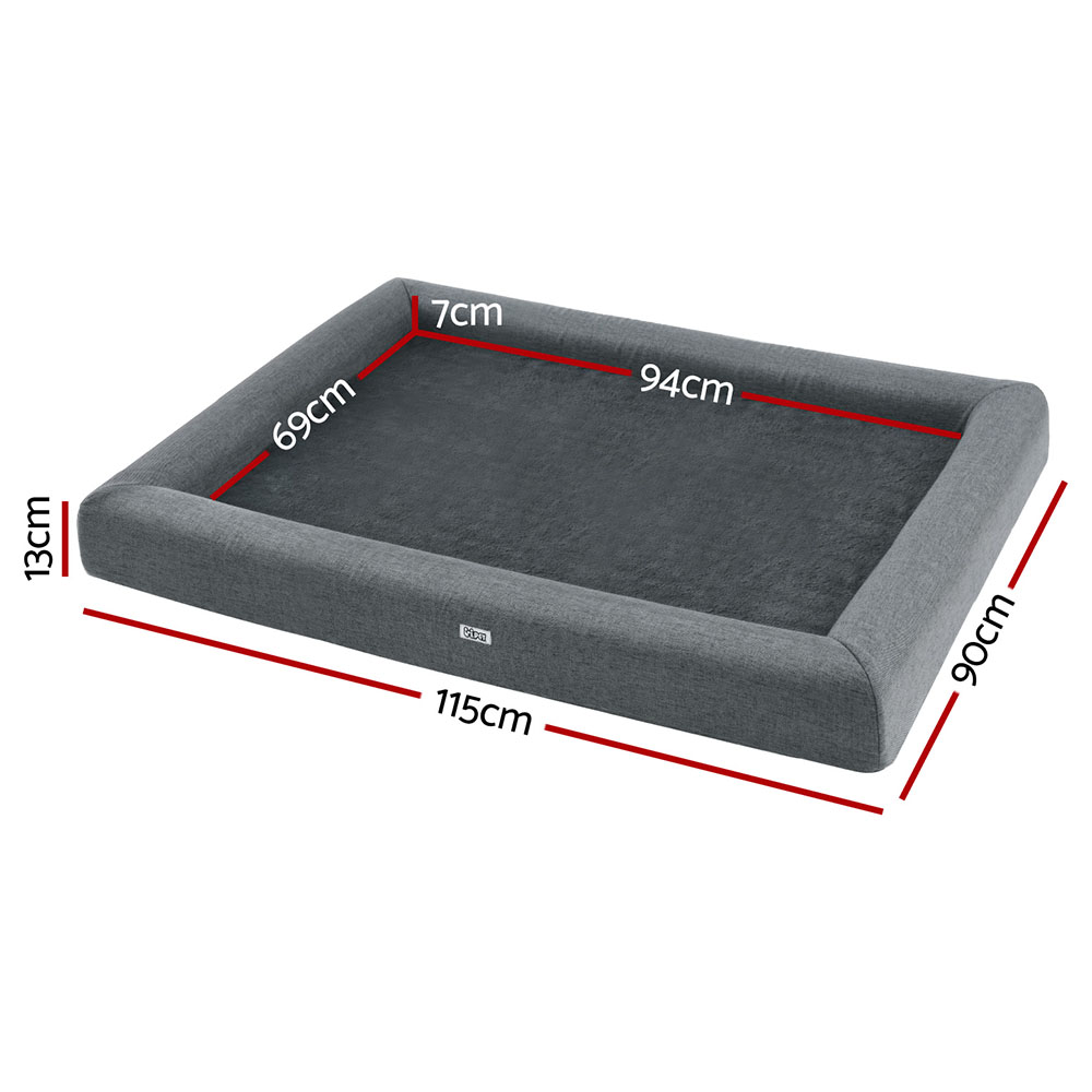 i.Pet Extra Large Pet Bed Egg Crate Cushion Washable Grey view 2