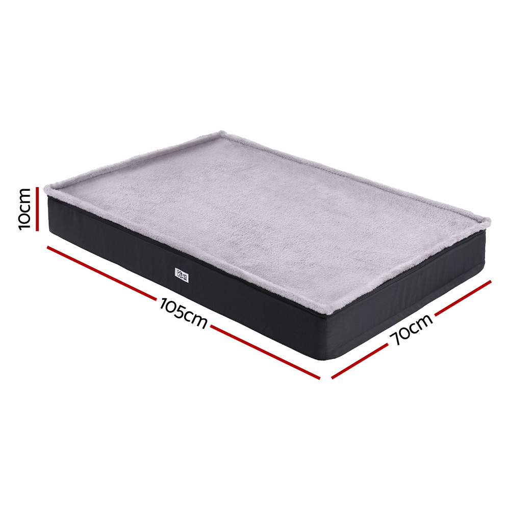 i.Pet Large Pet Bed Soft Foam Washable Cover Grey view 2