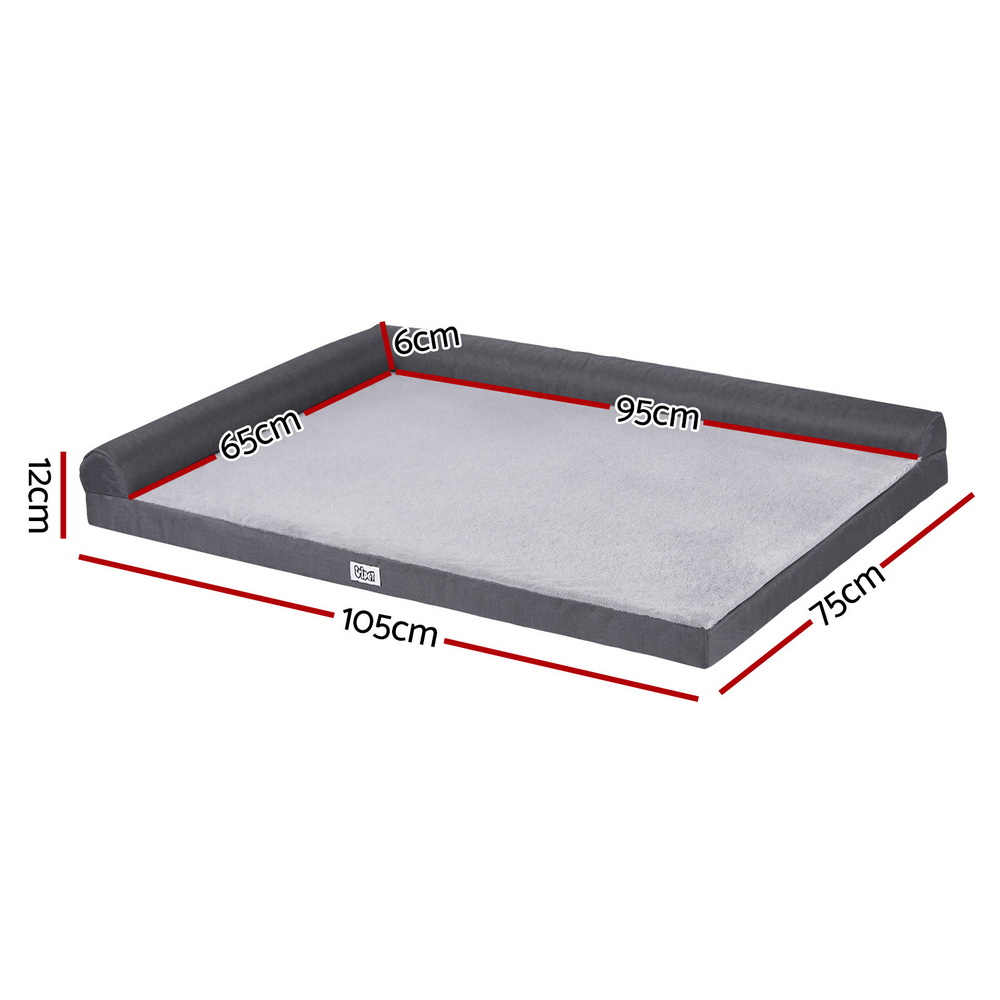 i.Pet Large Pet Bed Egg Crate Foam Platform Grey view 2