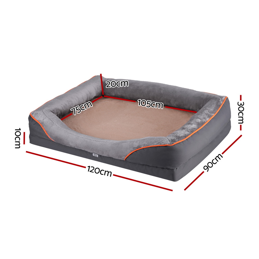 i.Pet Orthopedic Pet Bed Plush Fleece Cushion XL view 2