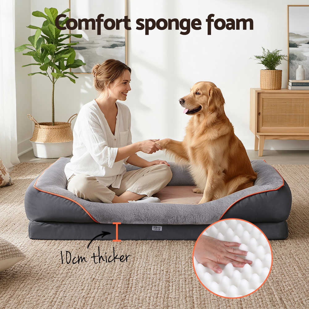 i.Pet Orthopedic Pet Bed Plush Fleece Cushion XL view 4