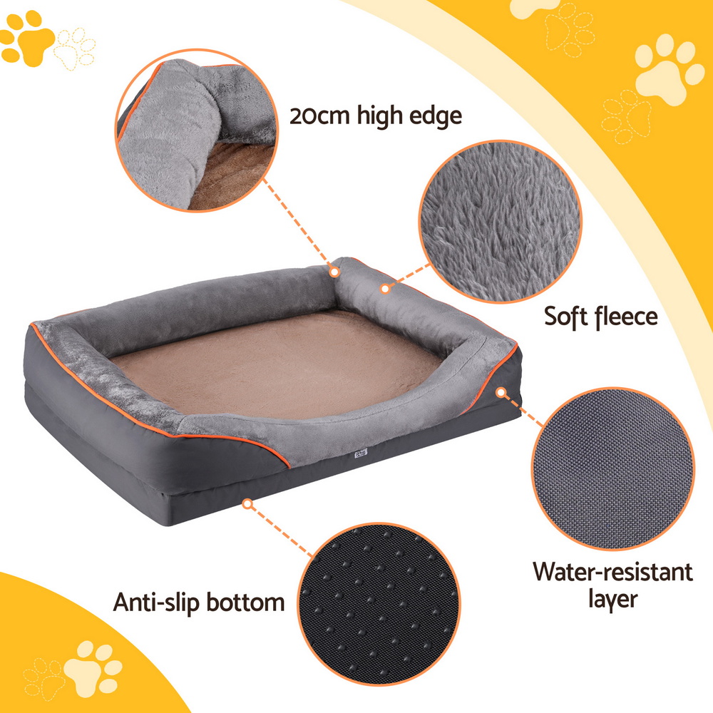 i.Pet Orthopedic Pet Bed Plush Fleece Cushion XL view 5