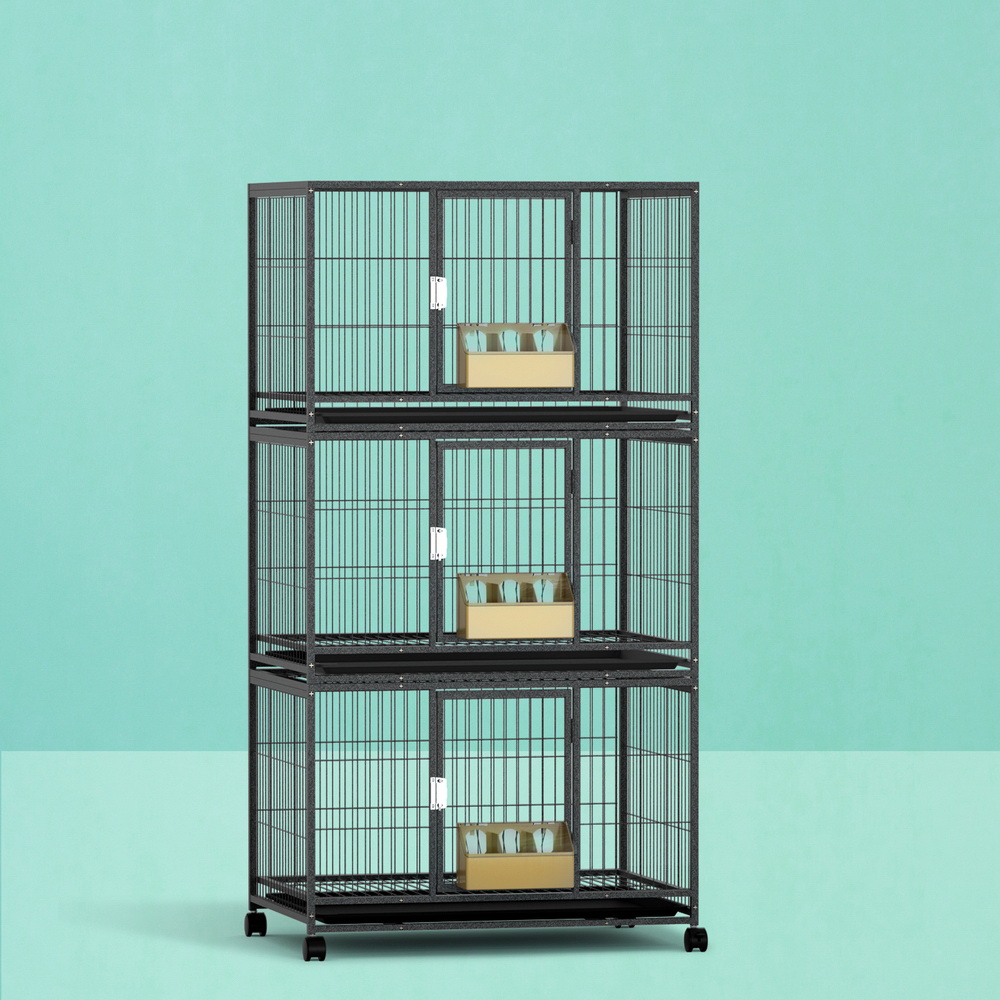 i.Pet Bird Cage Aviary Budgie Parrot Stand Wheels