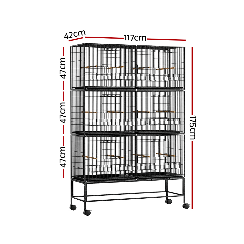 i.Pet Bird Cage 175cm Aviary 6-Cage Design view 2