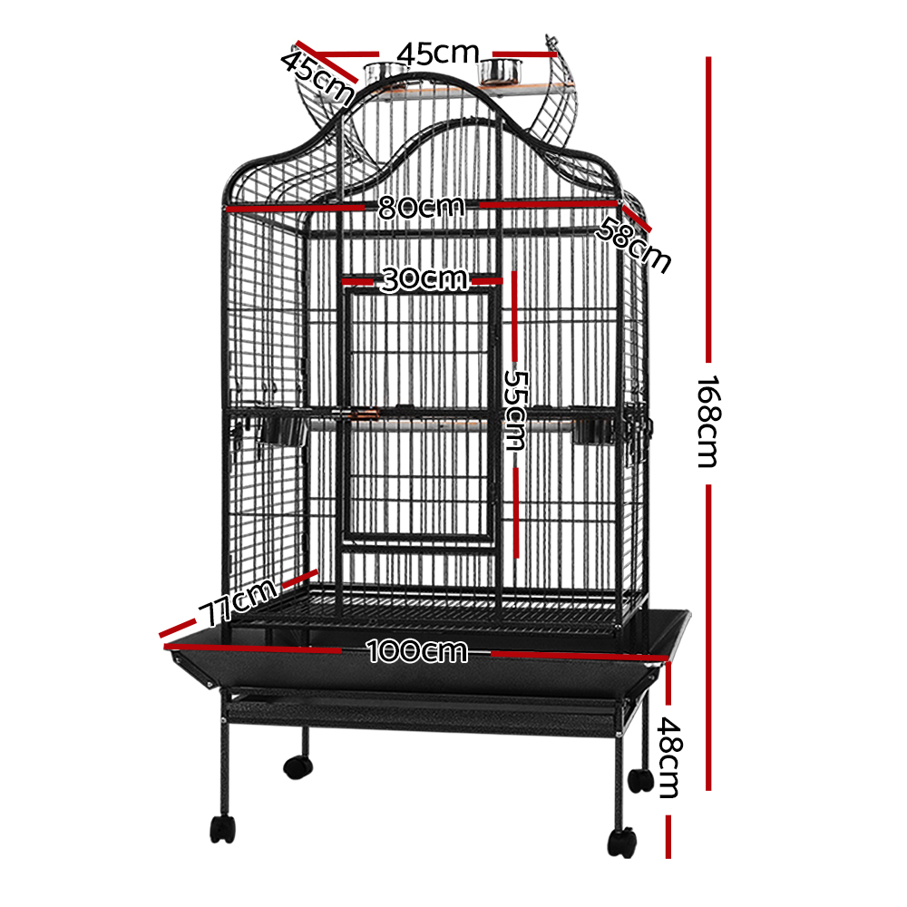 i.Pet Bird Cage 168cm Large Aviary Open Top view 2