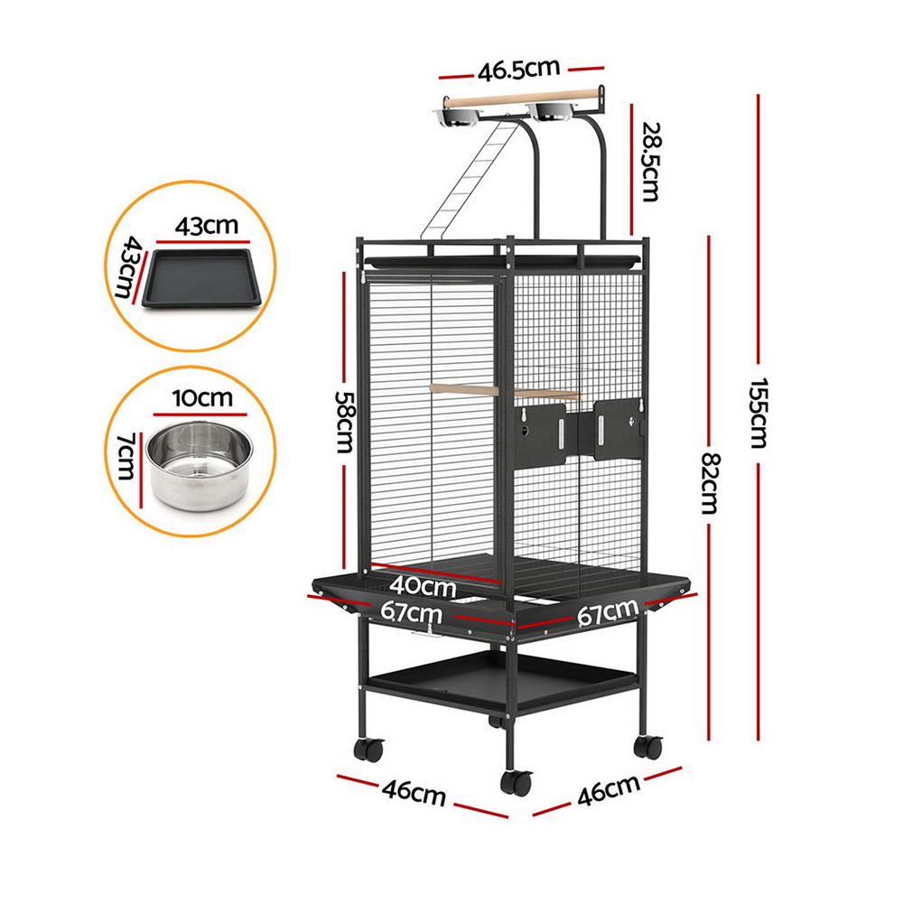 i.Pet Bird Cage 155cm Parrot Aviary Stand-Alone view 2