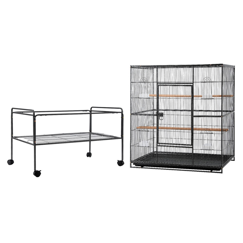 i.Pet Bird Cage 160cm Parrot Aviary on Castors view 3