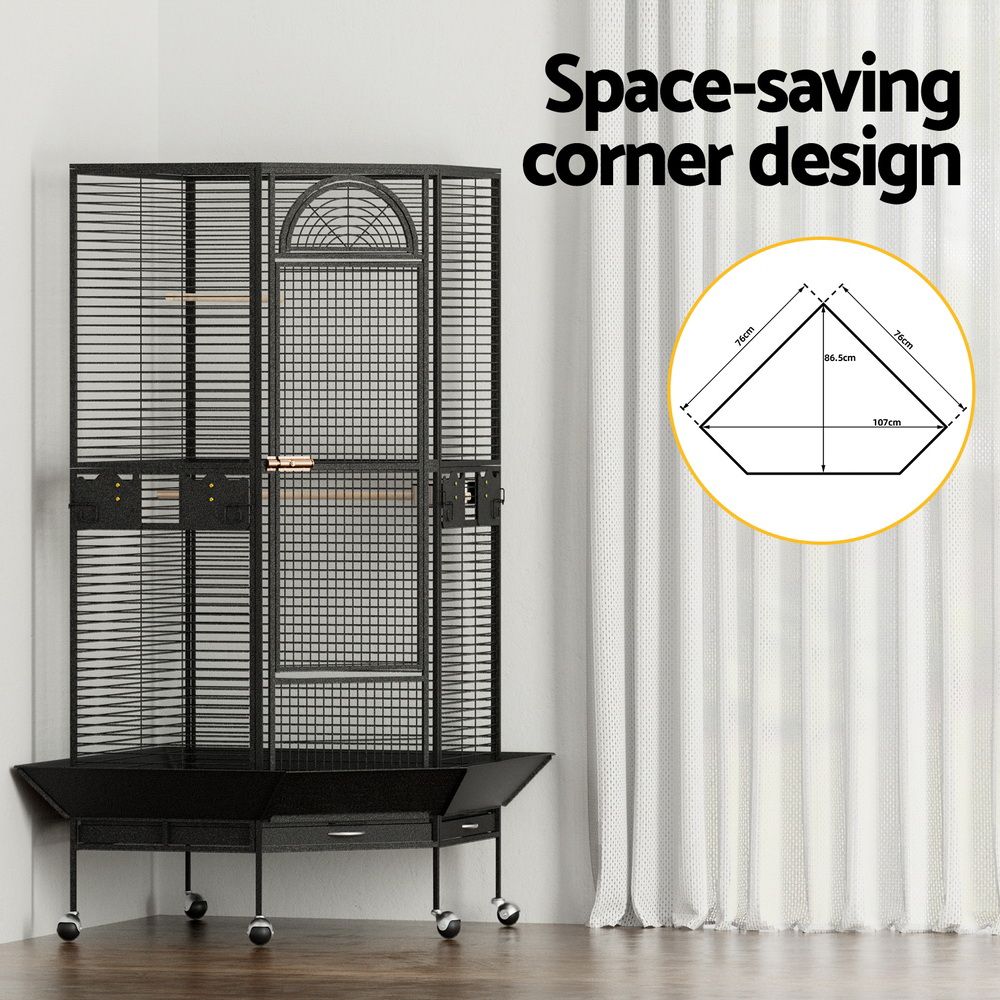 i.Pet Bird Cage Jumbo Aviary Corner Design view 5