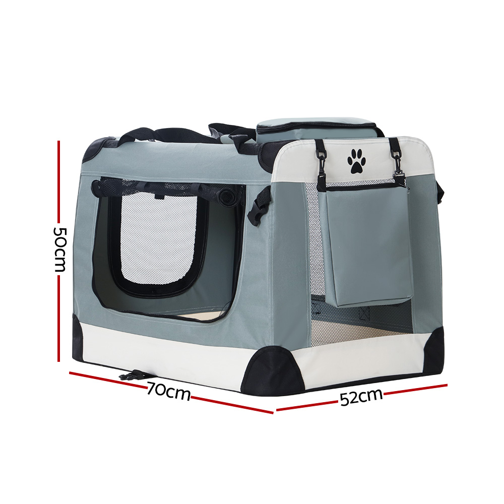 i.Pet Soft Pet Carrier Crate Foldable Travel view 2