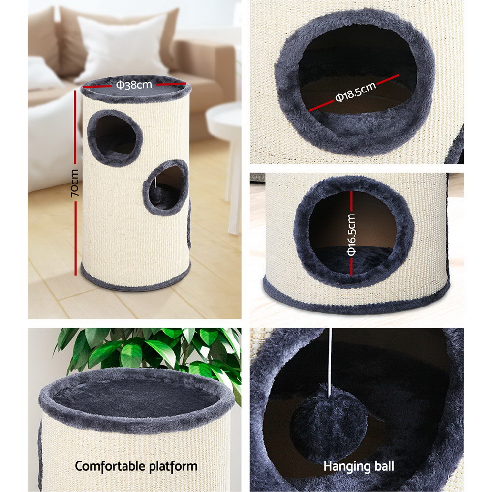 i.Pet Cat Tree 70cm with Hanging Ball & Hiding Spots view 5