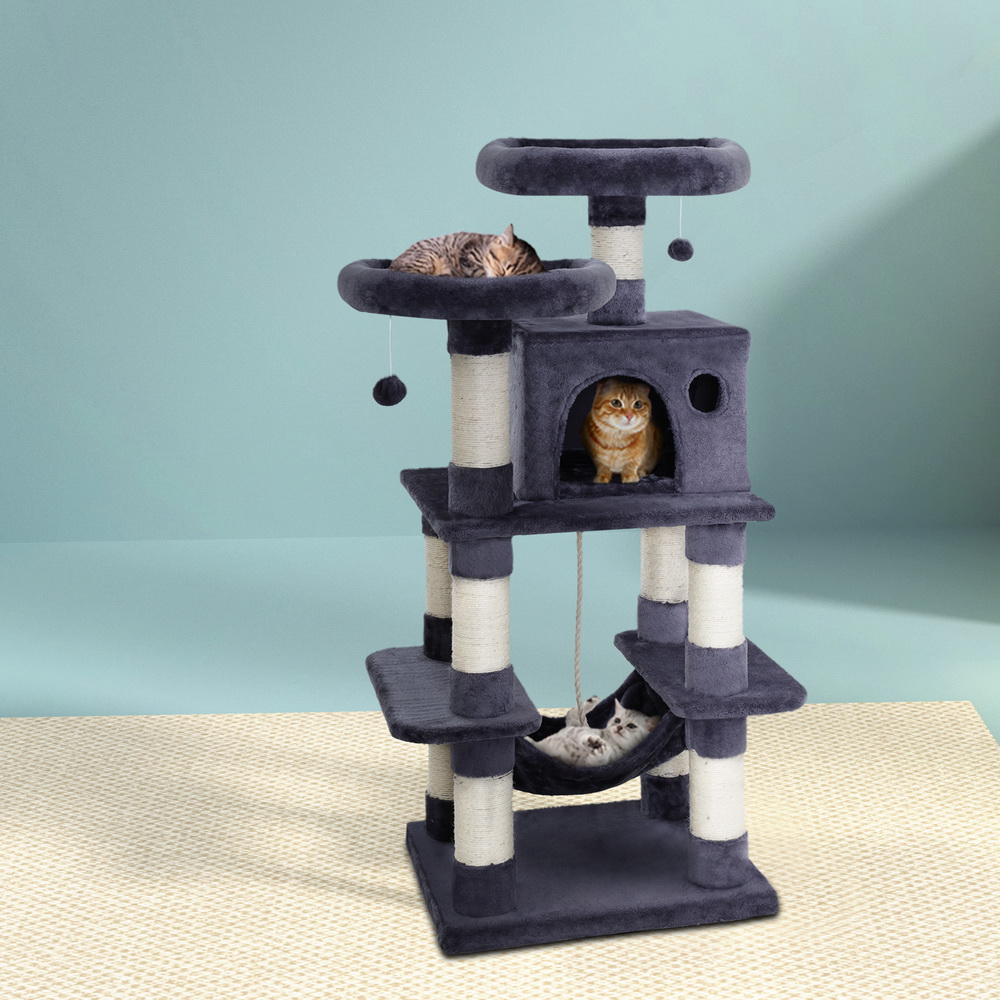 i.Pet Cat Tree 145cm with Sisal Scratching Posts