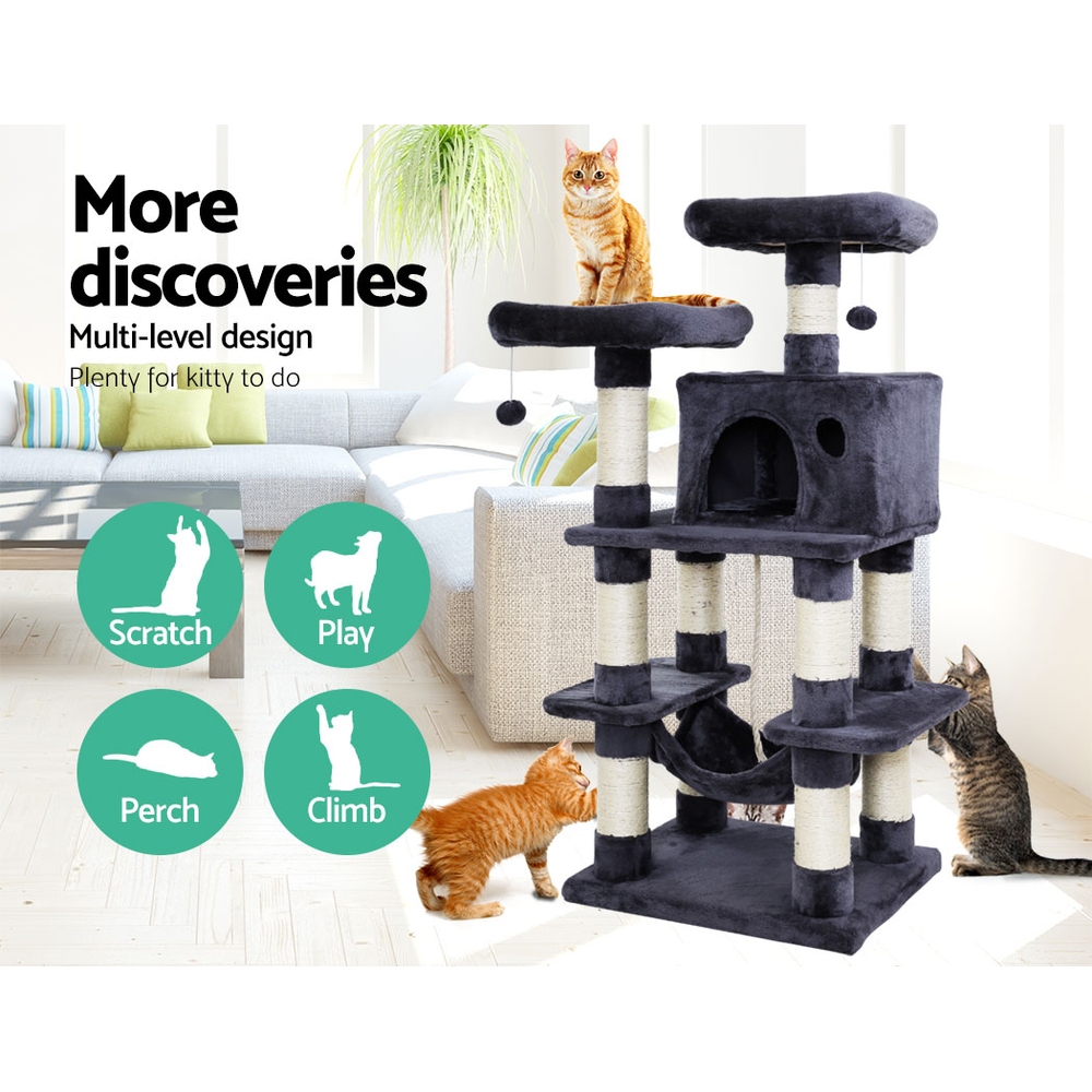 i.Pet Cat Tree 145cm with Sisal Scratching Posts view 3