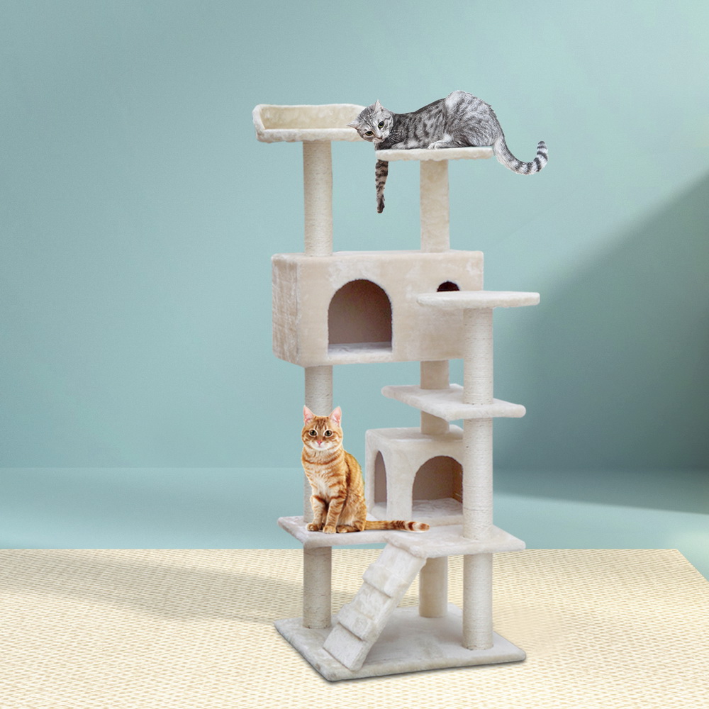 i.Pet Cat Tree 134cm Scratching Post Hideaway