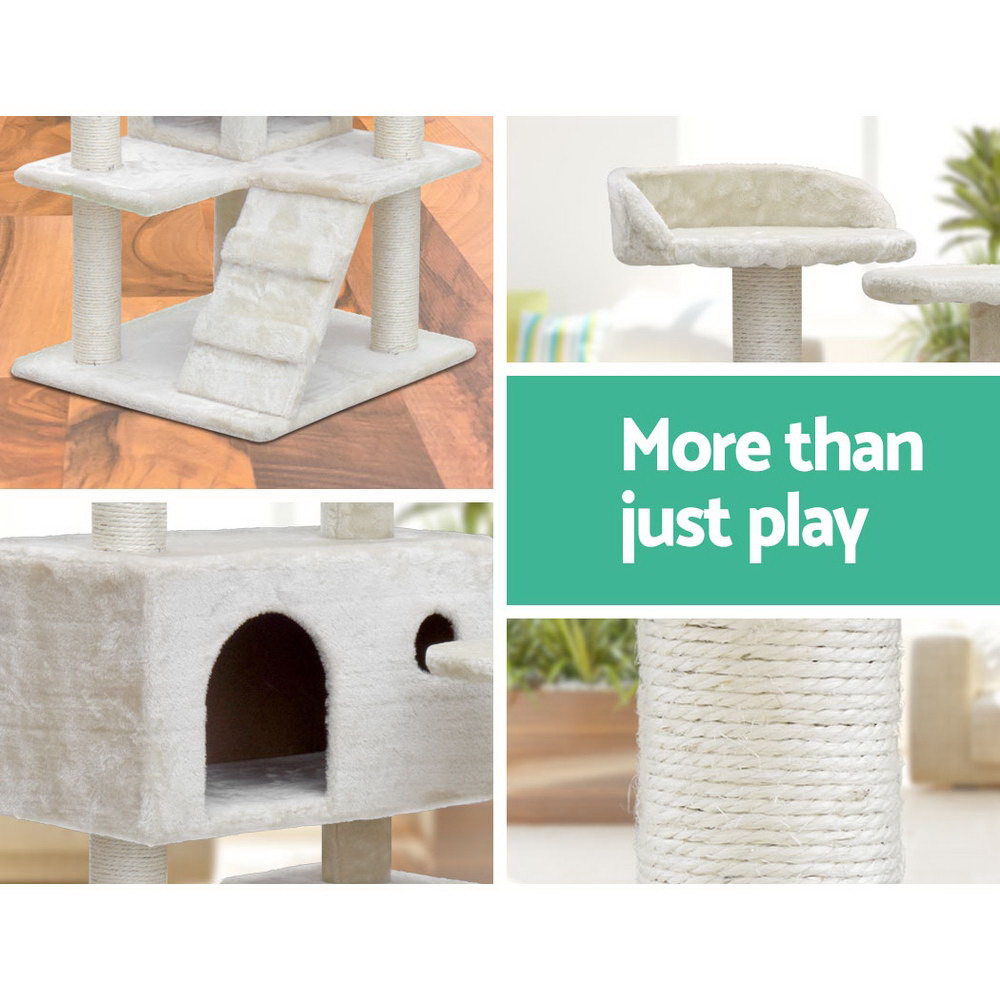 i.Pet Cat Tree 134cm Scratching Post Hideaway view 5